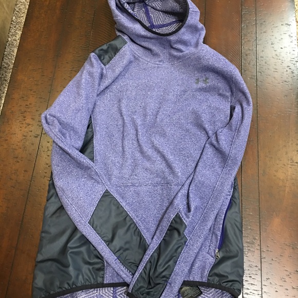 LIKE NEW – WOMEN’S “UNDER ARMOUR” COLD GEAR TURTLENECK HOODED FLEECE PULLOVER - Picture 10 of 13